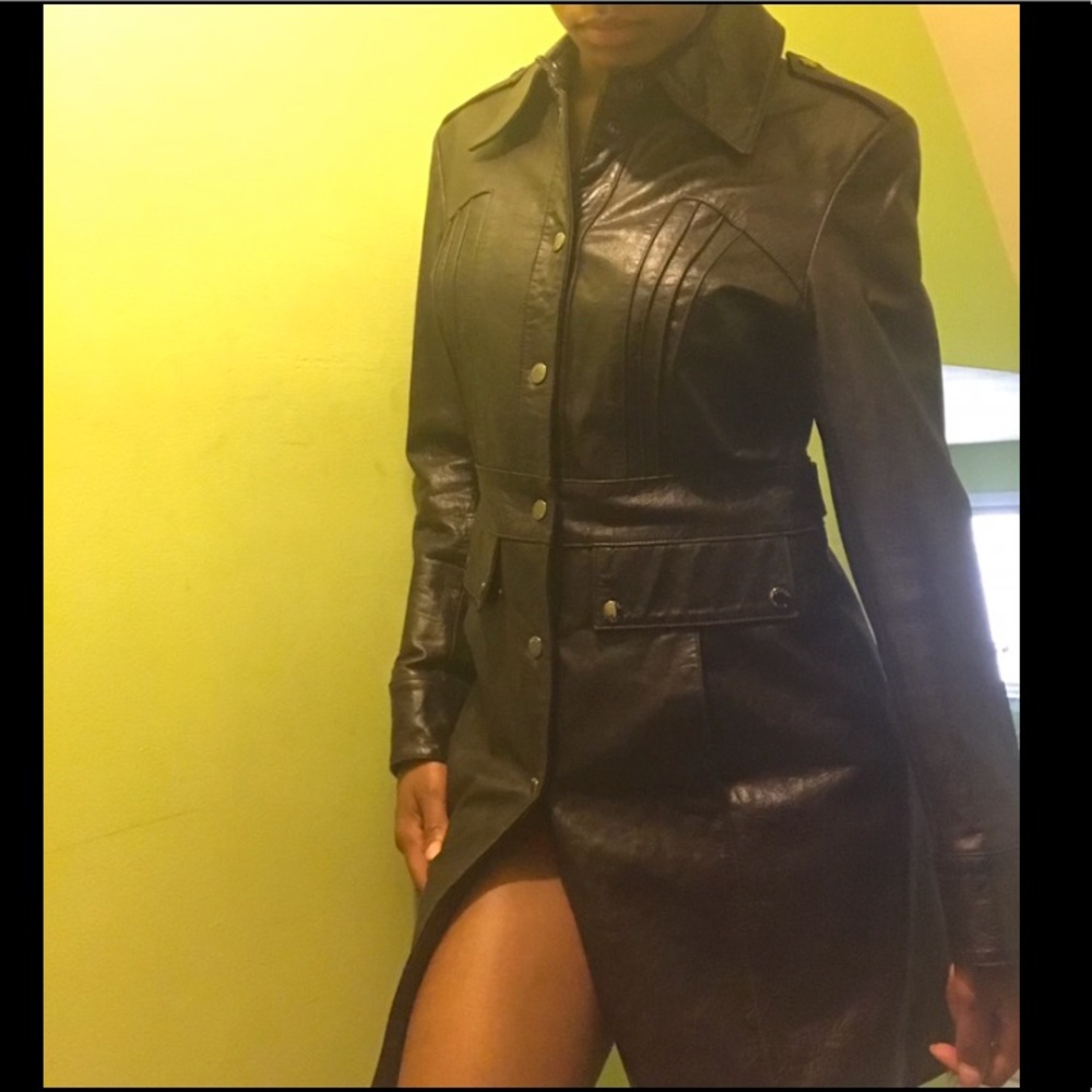 GUESS Leather Trench Coat